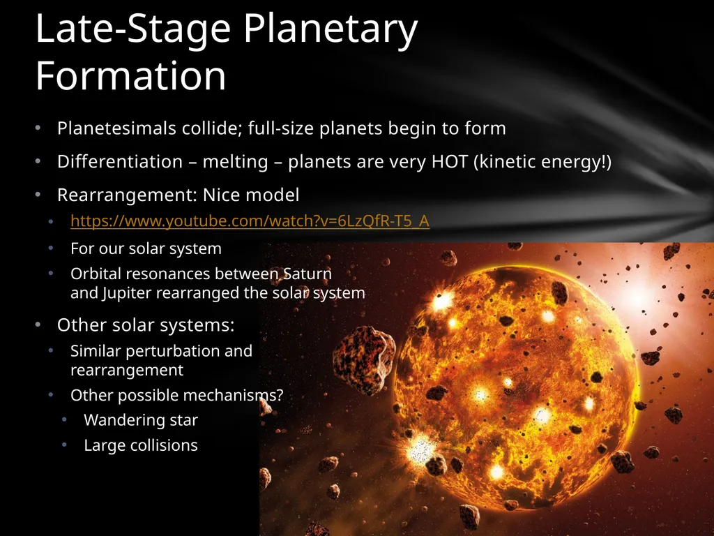 How are Planets Formed? Pre-solar nebula - slide 9 of 19