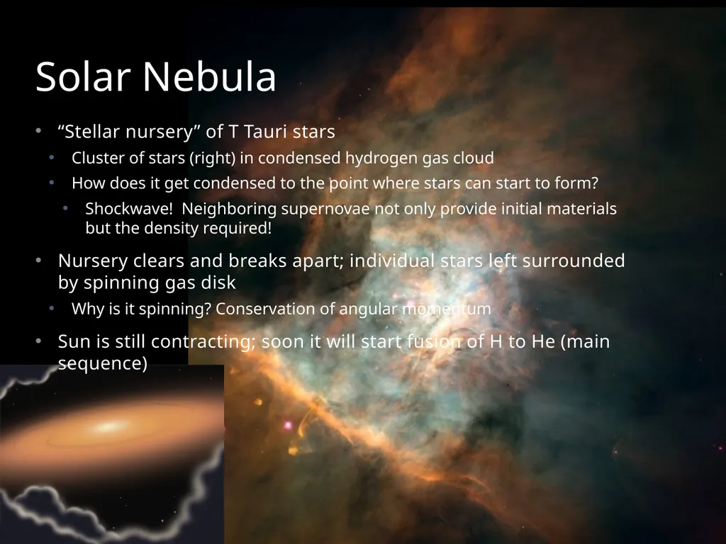 How are Planets Formed? Pre-solar nebula - slide 5 of 19