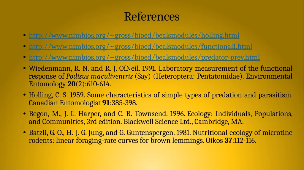 303.5: Ecological Modelling Theoretical Models - slide 9 of 9