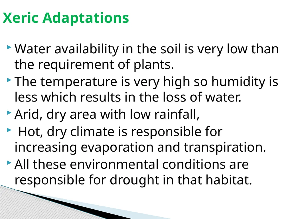 Sem.III, Paper-III ECOLOGICAL ADAPTATIONS Seema - slide 3 of 22