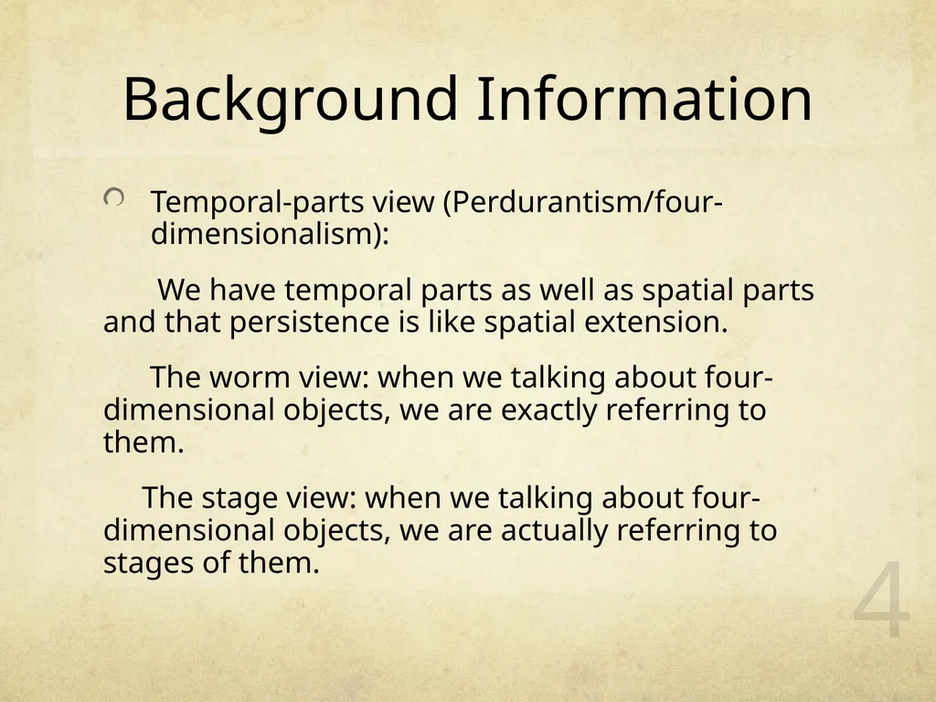 What Are We? 王海若 1401110821 1 Background - slide 4 of 39