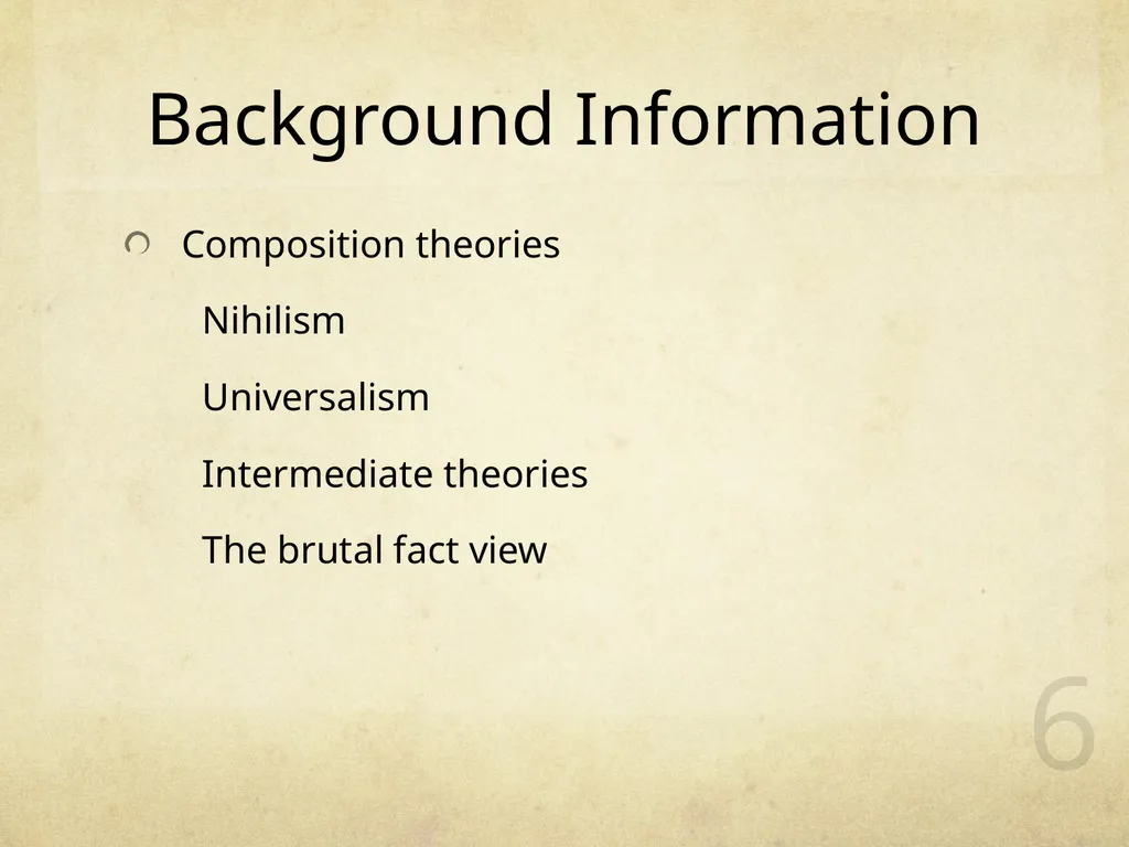 What Are We? 王海若 1401110821 1 Background - slide 6 of 39