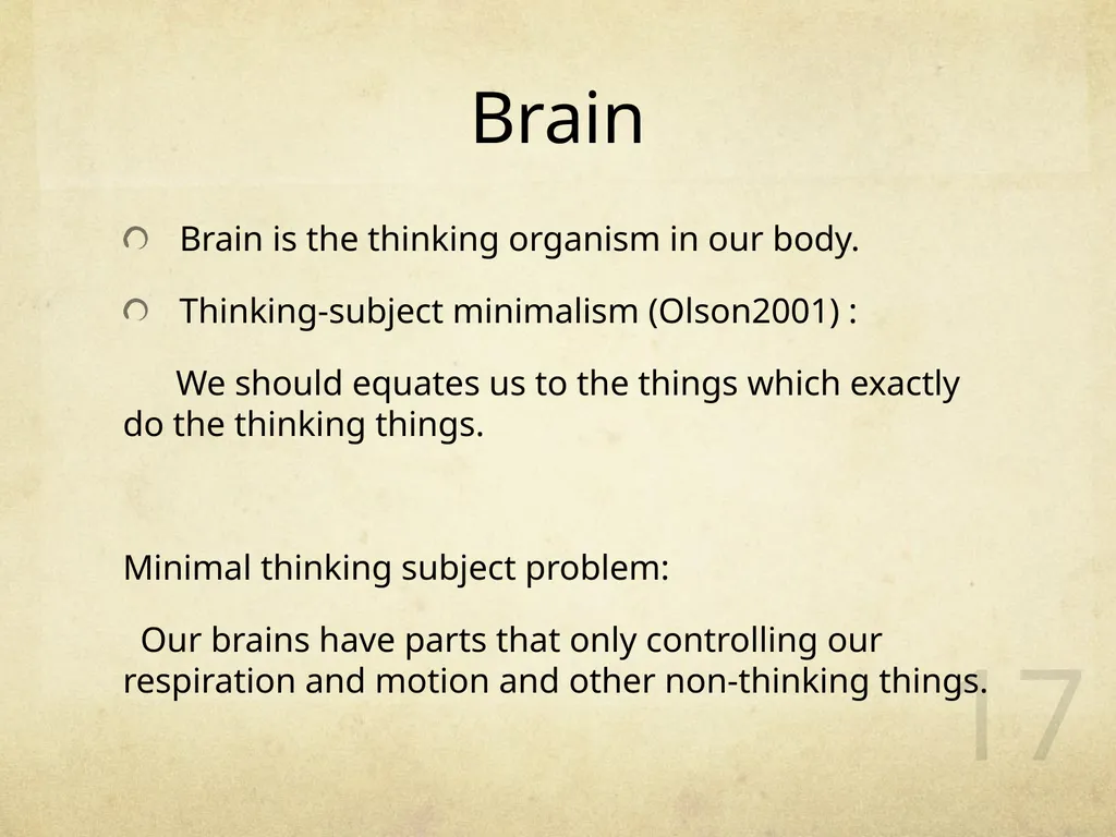 What Are We? 王海若 1401110821 1 Background - slide 17 of 39