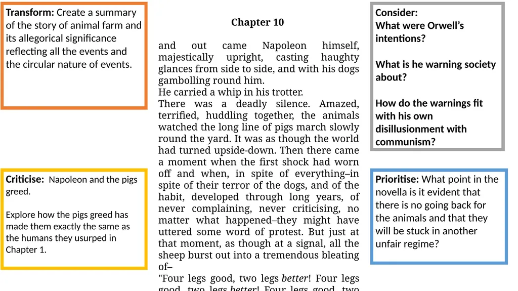 The exam question will always ask you to focus on - slide 11 of 12