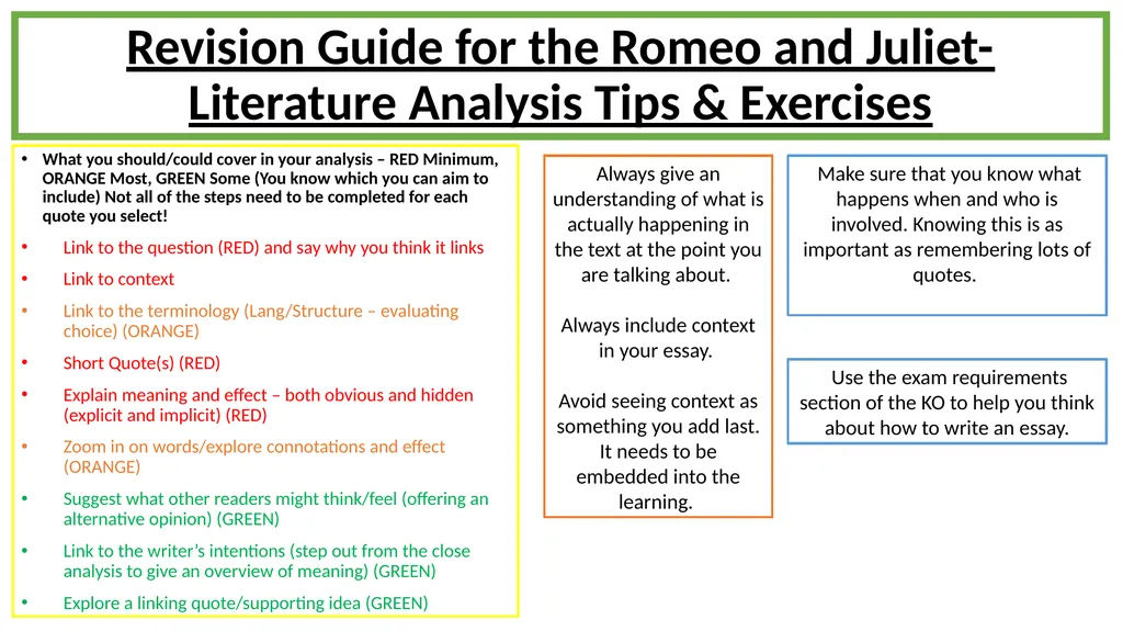 The exam question will always ask you to focus on - slide 2 of 12