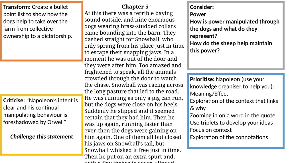 The exam question will always ask you to focus on - slide 8 of 12