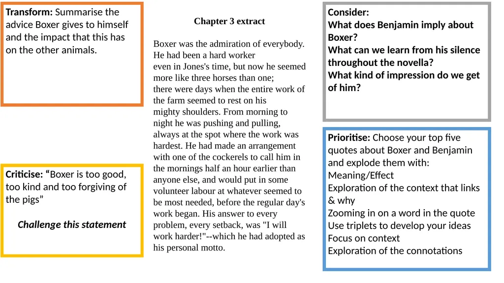 The exam question will always ask you to focus on - slide 7 of 12