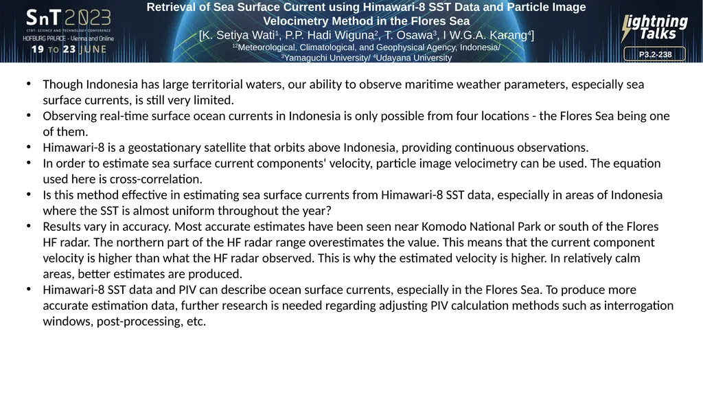P3.2-238 Retrieval of Sea Surface Current using