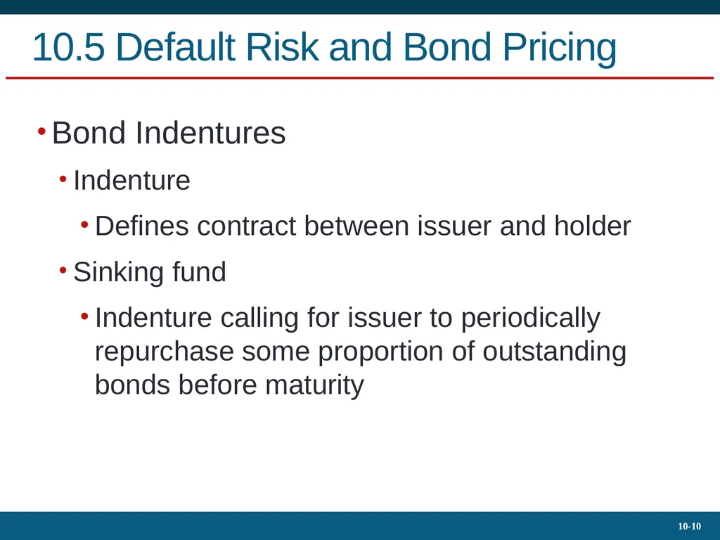 10.4 Bond Prices Over Time Yield to Maturity - slide 10 of 20