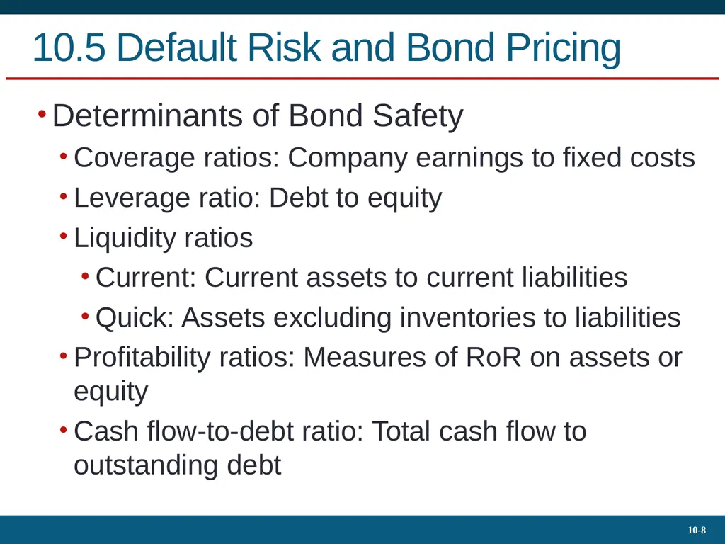 10.4 Bond Prices Over Time Yield to Maturity - slide 8 of 20
