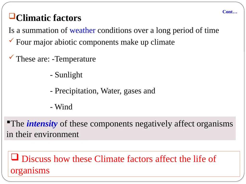 ENVIRONMENTAL FACTORS Objectives At the end of - slide 10 of 41