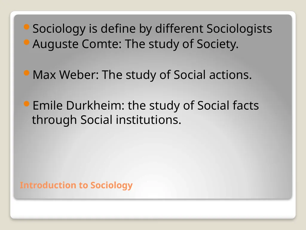 Introduction to Sociology By DR. SAREER KHAN - slide 4 of 22