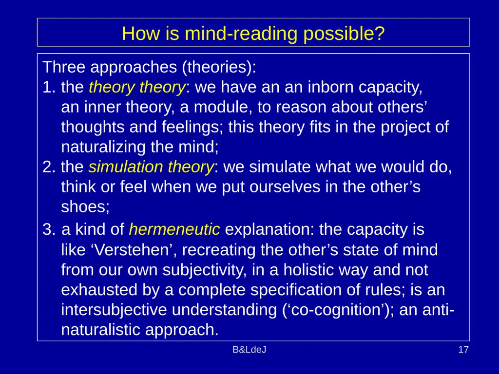 B&LdeJ 1 Theoretical Issues in Psychology - slide 17 of 21