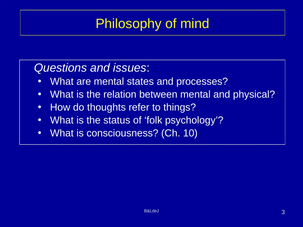 B&LdeJ 1 Theoretical Issues in Psychology - slide 3 of 21