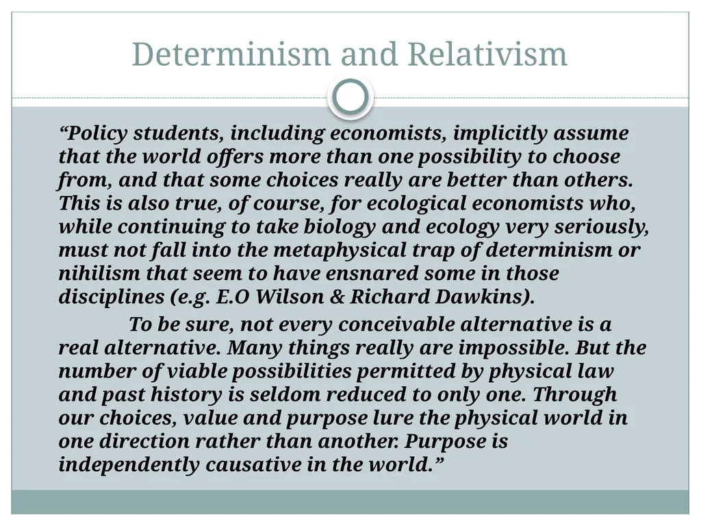 Chapter 3 – Ecological Economics Ends, Means, and - slide 7 of 14
