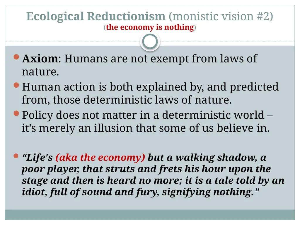 Chapter 3 – Ecological Economics Ends, Means, and - slide 11 of 14