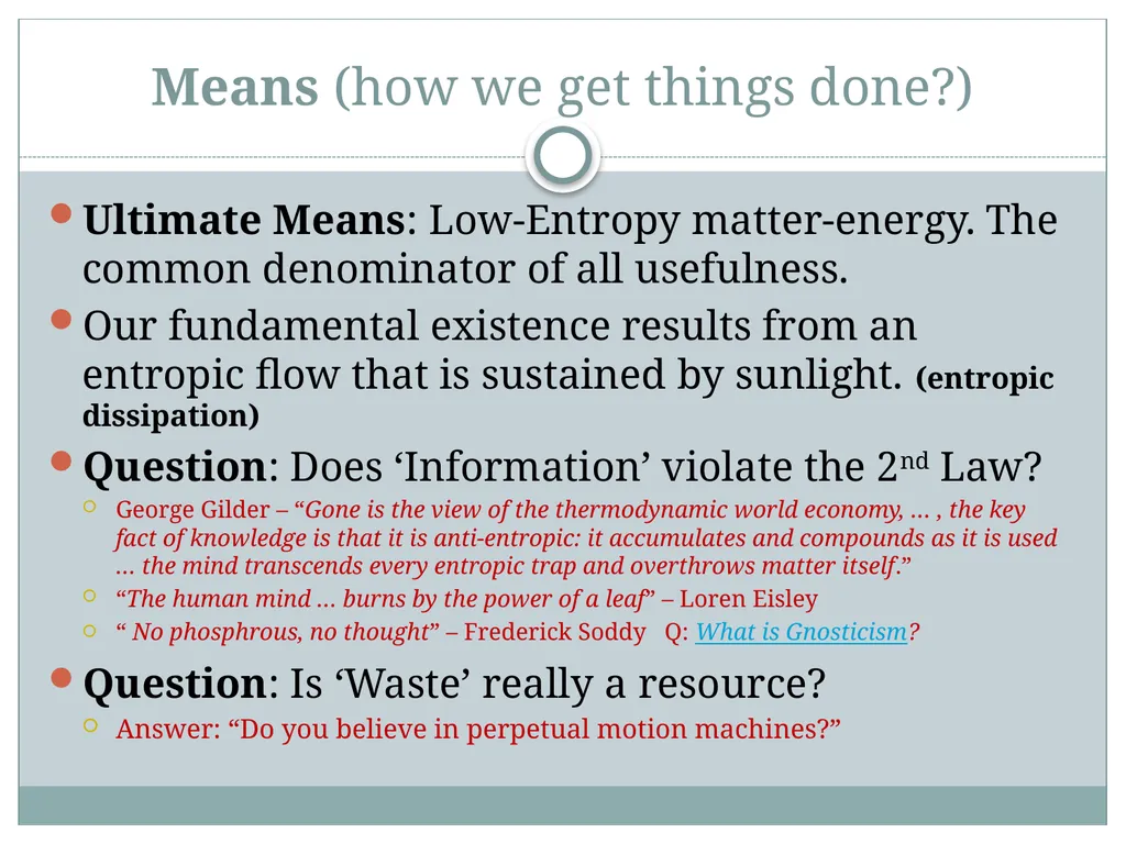Chapter 3 – Ecological Economics Ends, Means, and - slide 4 of 14
