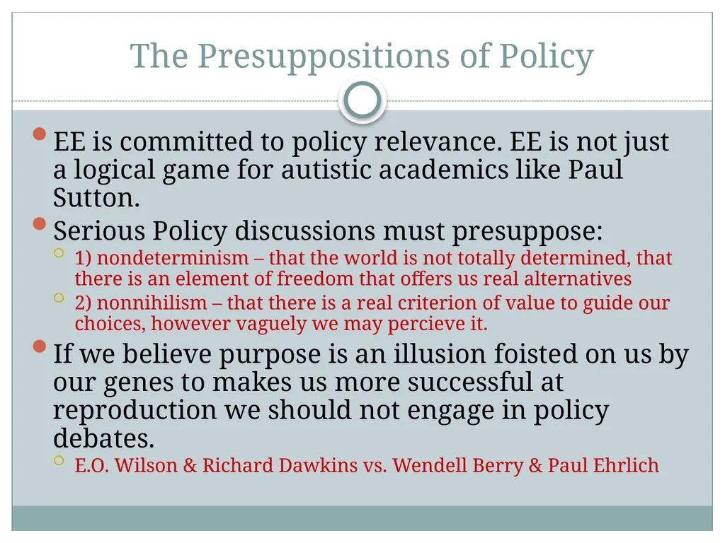 Chapter 3 – Ecological Economics Ends, Means, and - slide 6 of 14