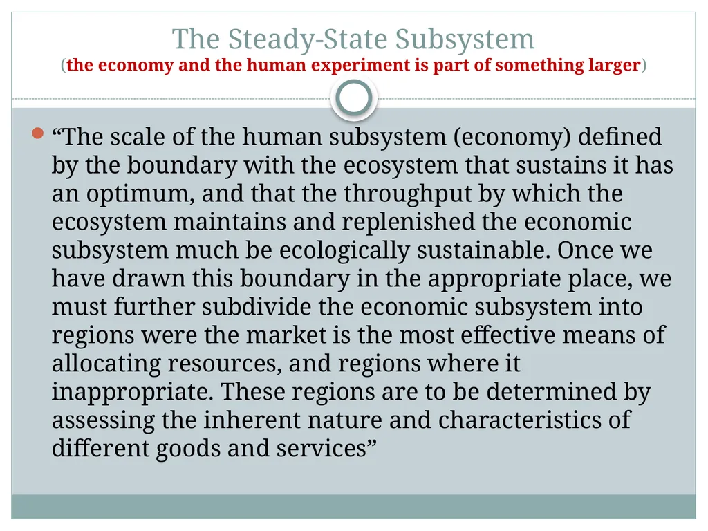 Chapter 3 – Ecological Economics Ends, Means, and - slide 12 of 14