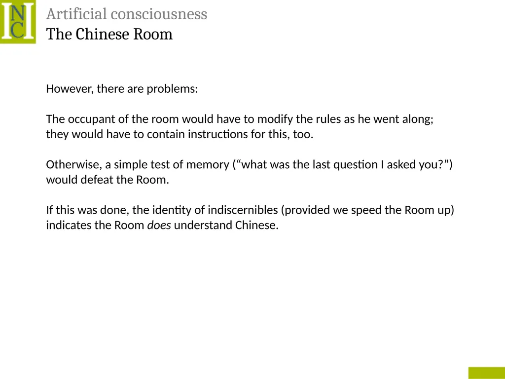 Lecture 6 Consciousness Consciousness A hard - slide 47 of 52