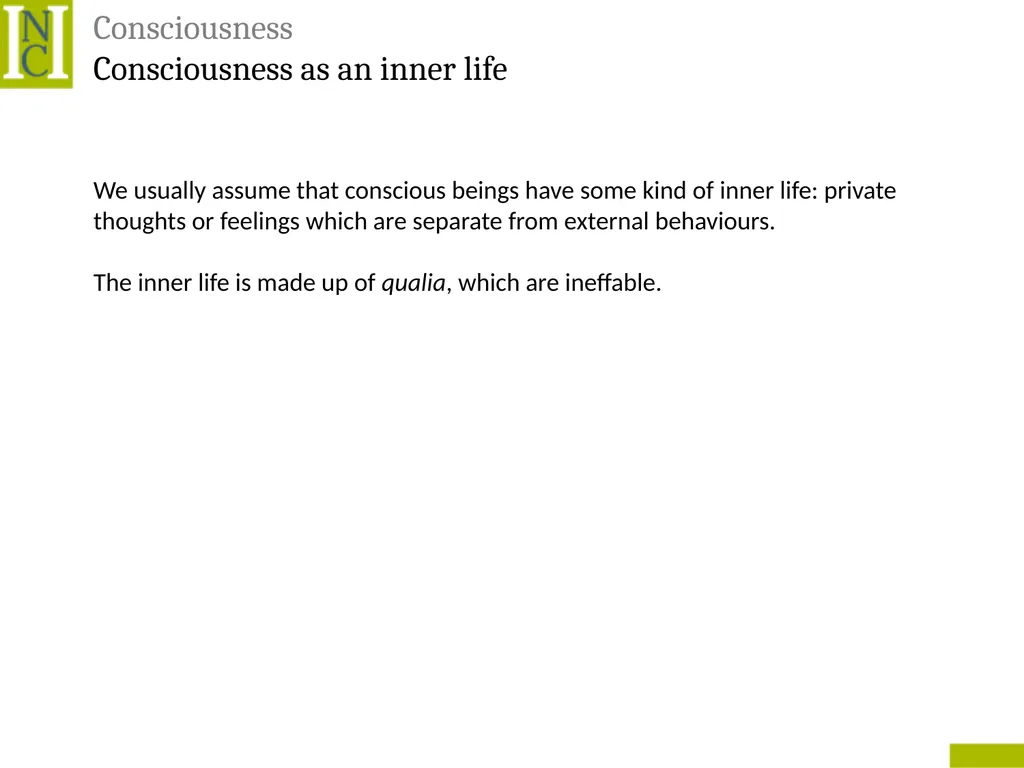 Lecture 6 Consciousness Consciousness A hard - slide 10 of 52