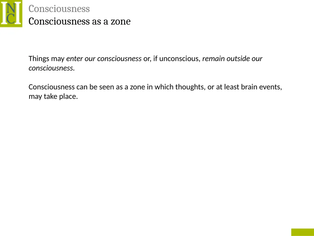 Lecture 6 Consciousness Consciousness A hard - slide 9 of 52