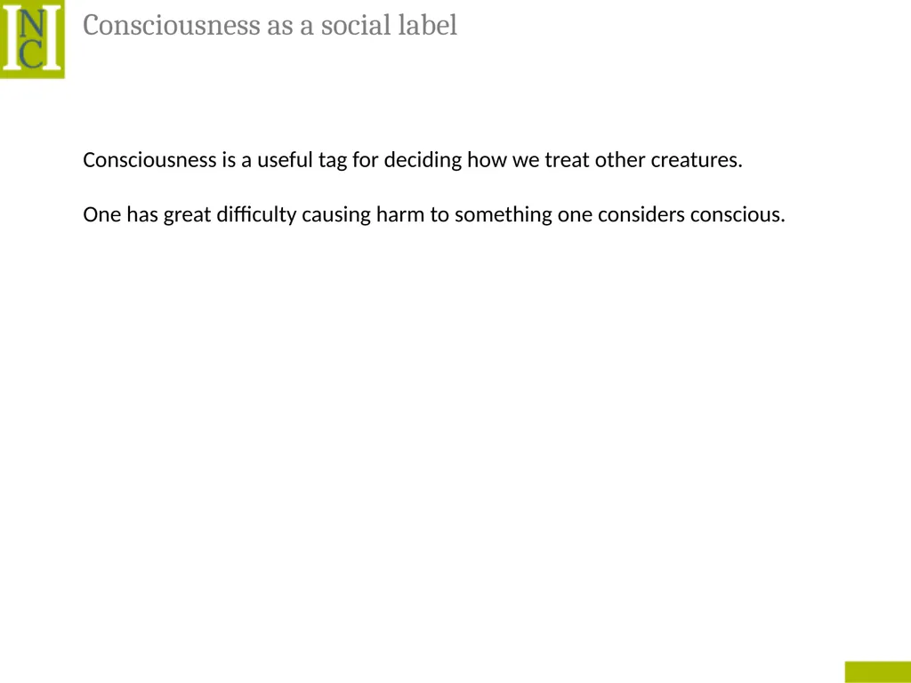 Lecture 6 Consciousness Consciousness A hard - slide 21 of 52