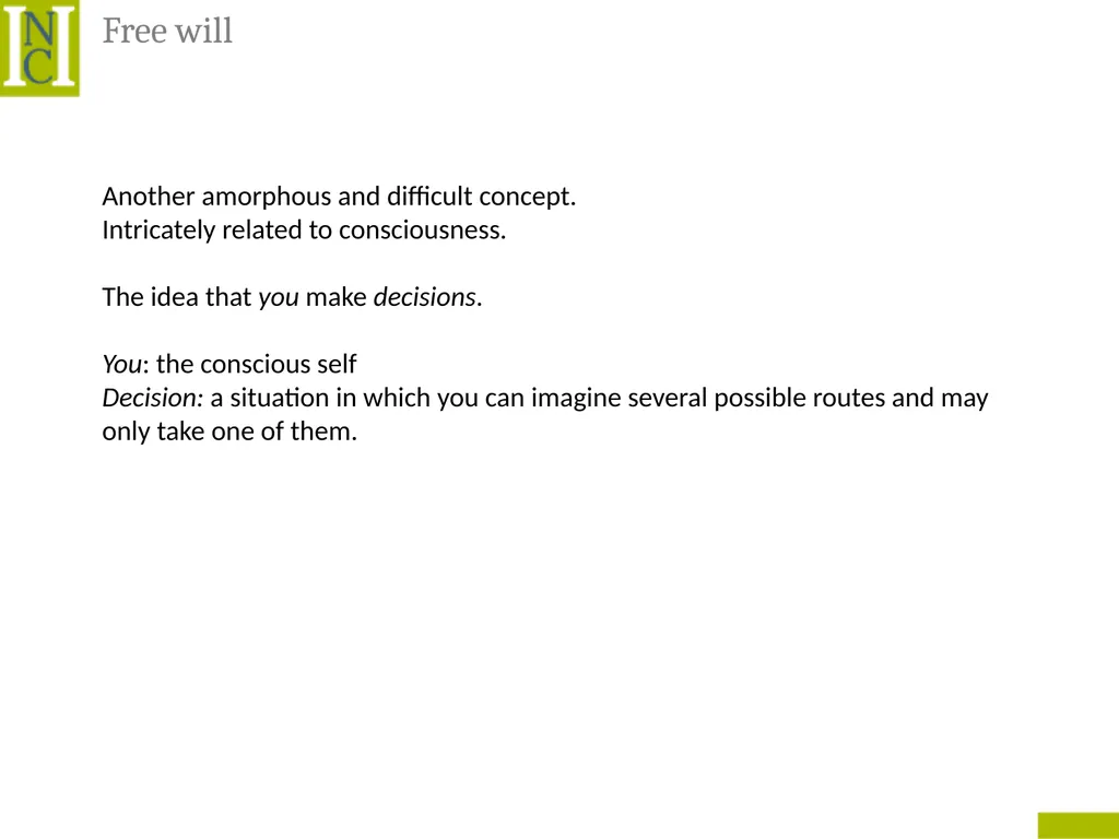Lecture 6 Consciousness Consciousness A hard - slide 50 of 52
