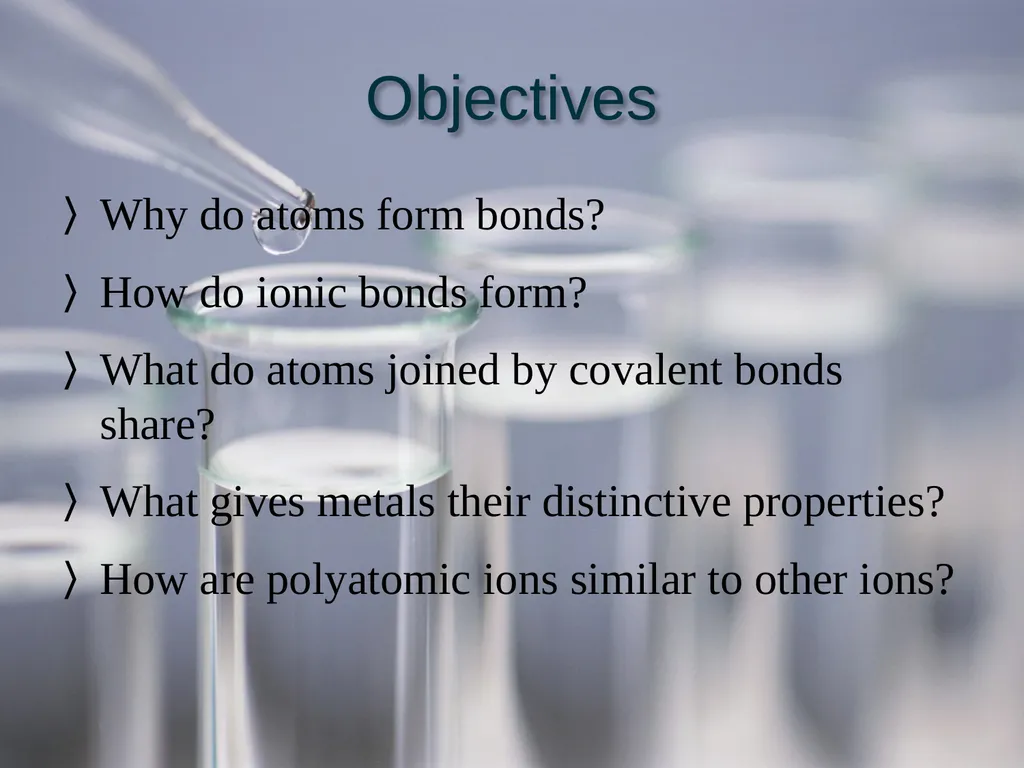 Chapter 6: The Structure of Matter Section 2: - slide 2 of 19