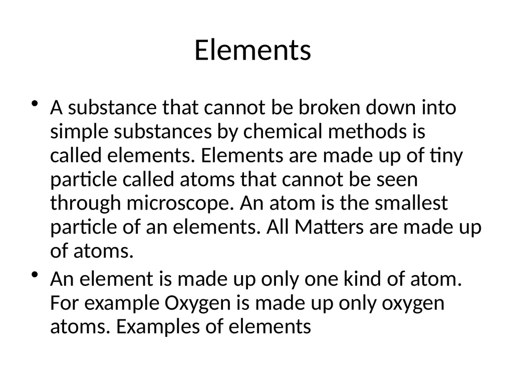 Building block of matter P. Choudhury Elements A - slide 2 of 53