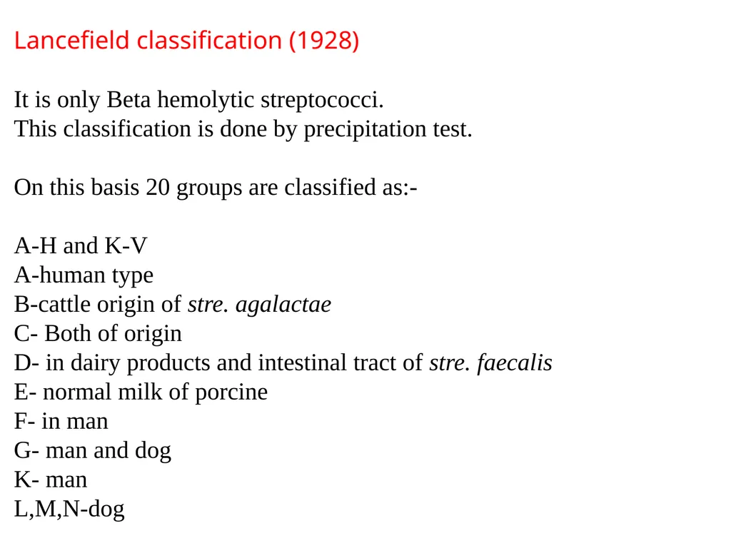 GENUS –STREPTOCOCCUS Dated-09/12/2020 2nd year - slide 11 of 28