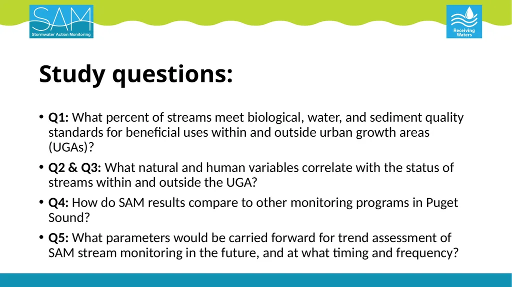 Puget Lowland Ecoregion Streams Status & Trends - slide 2 of 18