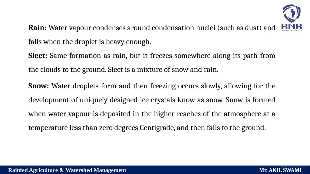 Soil and climatic conditions prevalent in rainfed - slide 69 of 94