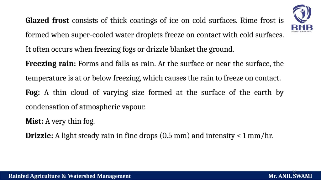 Soil and climatic conditions prevalent in rainfed - slide 73 of 94