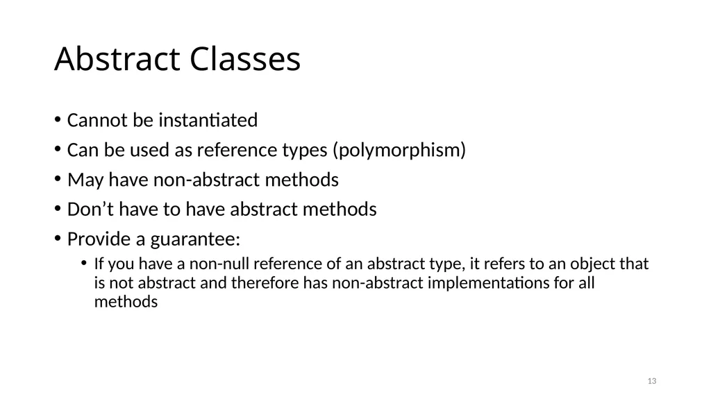 Interfaces and Abstract Classes CS 240 – Advanced - slide 13 of 25