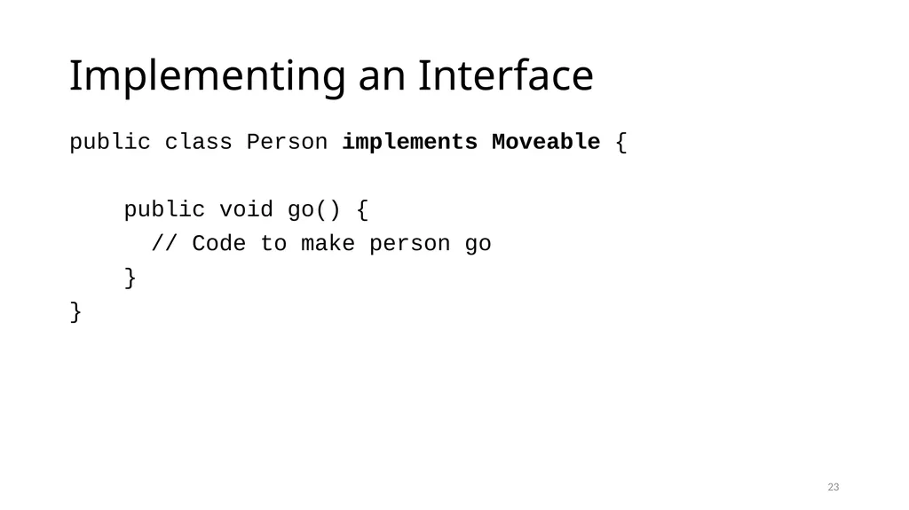 Interfaces and Abstract Classes CS 240 – Advanced - slide 23 of 25