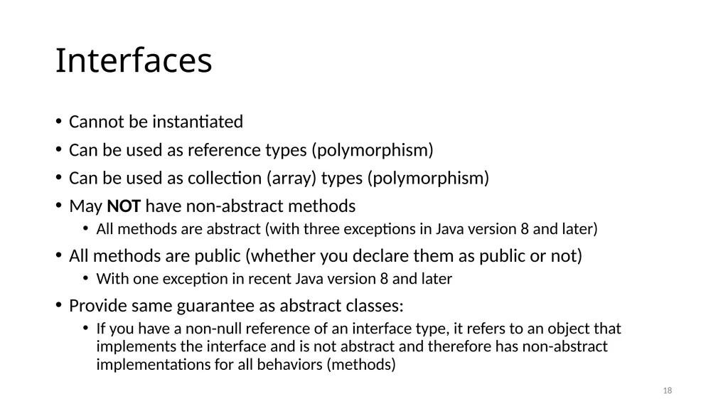 Interfaces and Abstract Classes CS 240 – Advanced - slide 18 of 25