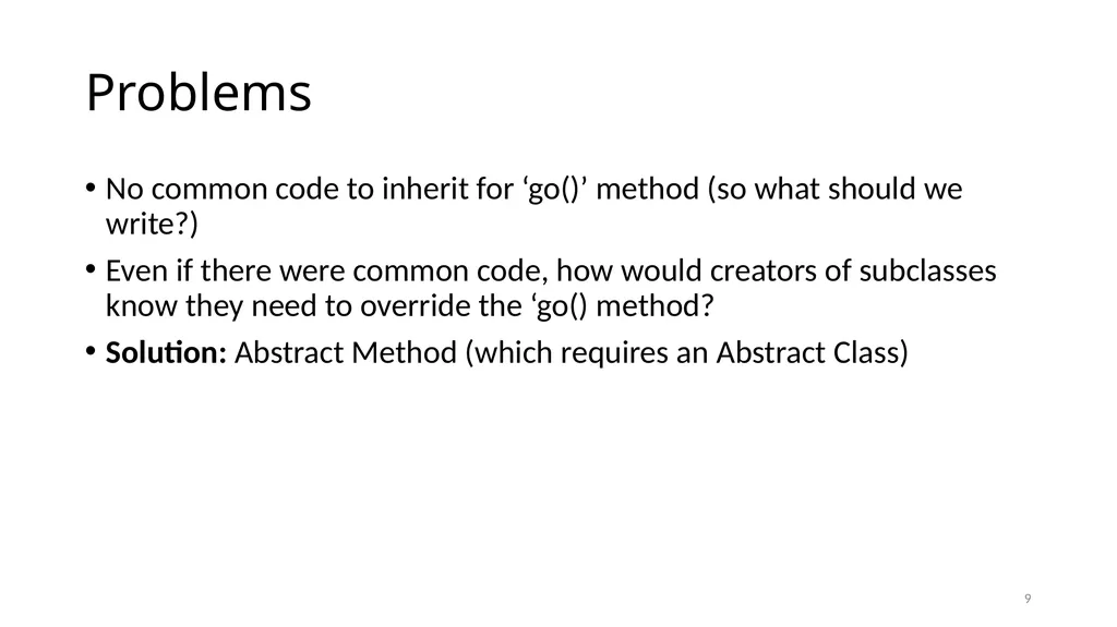 Interfaces and Abstract Classes CS 240 – Advanced - slide 9 of 25