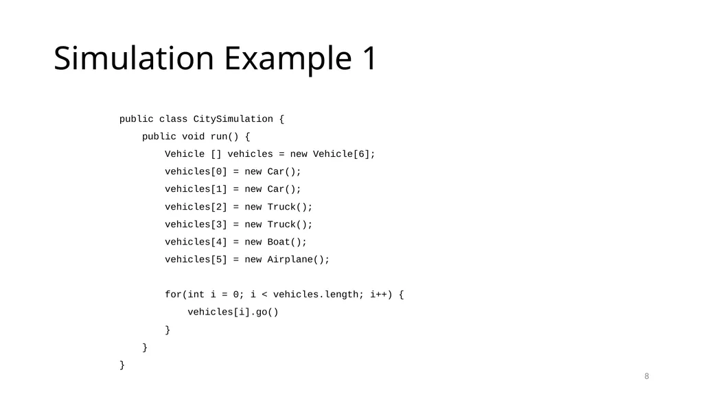 Interfaces and Abstract Classes CS 240 – Advanced - slide 8 of 25