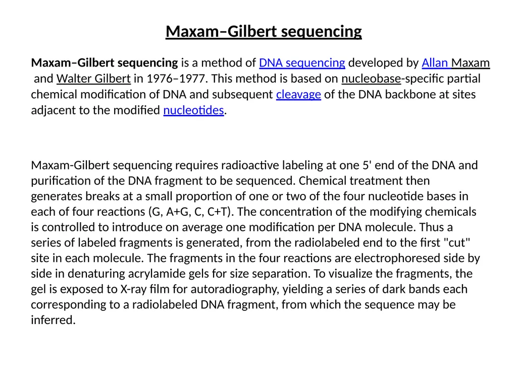 DNA sequencing is the process of determining the - slide 5 of 16