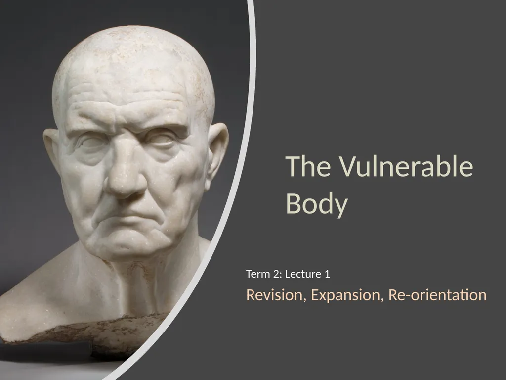 The Vulnerable Body Term 2: Lecture 1 Revision, - slide 1 of 21