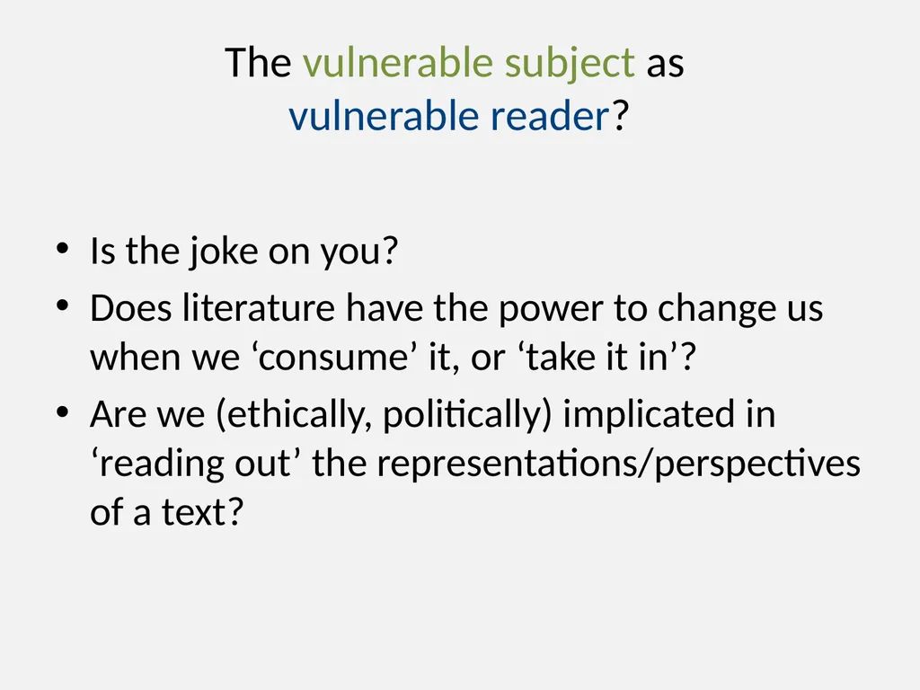 The Vulnerable Body Term 2: Lecture 1 Revision, - slide 21 of 21