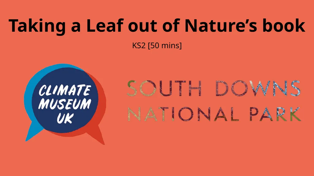 Taking a Leaf out of Nature’s book KS2 [50 mins] - slide 1 of 7