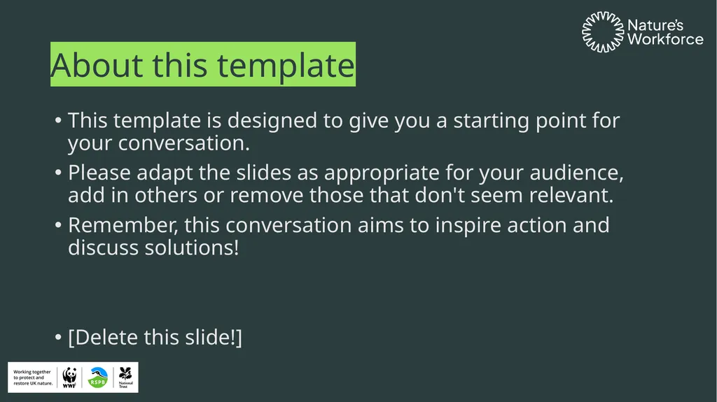 This template is designed to give you a starting