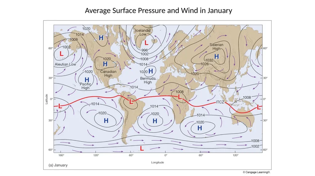 GLOBAL WINDS (Chapter 10) Names of Latitude Bands - slide 8 of 13