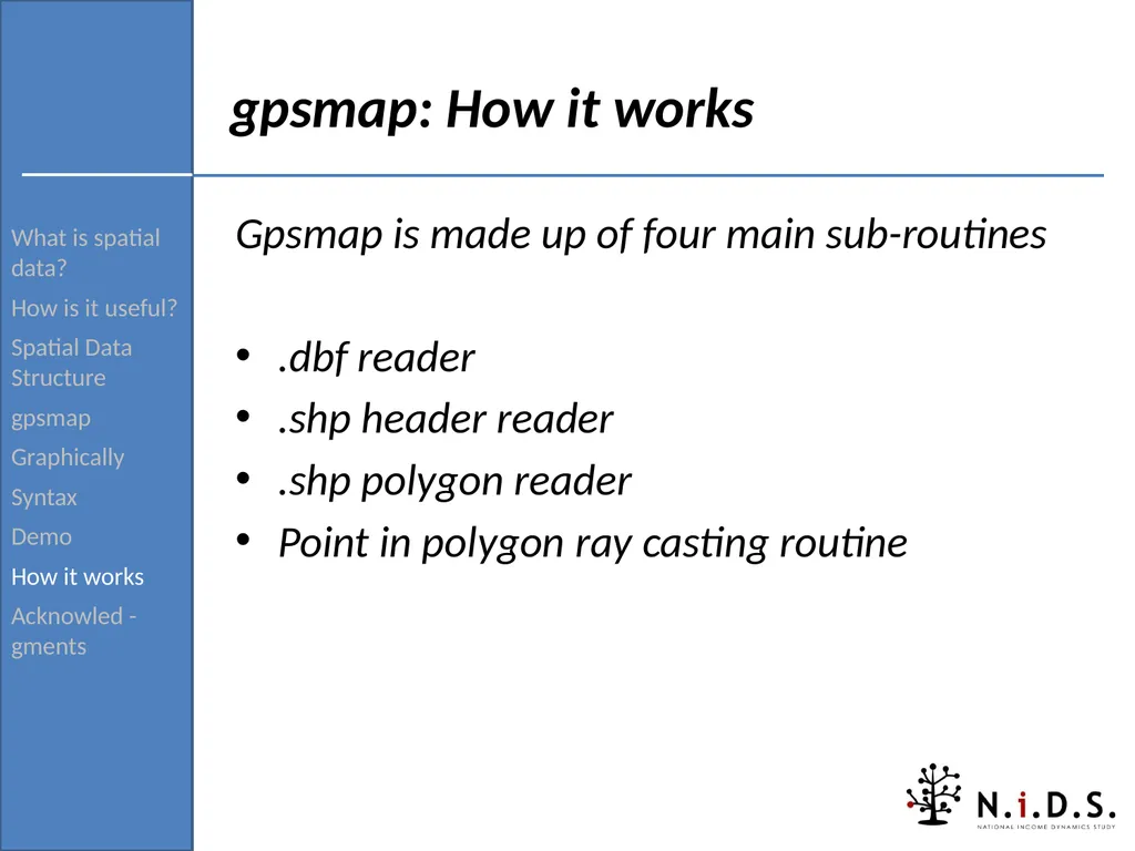 gpsmap: Routine for verifying and returning the - slide 31 of 42