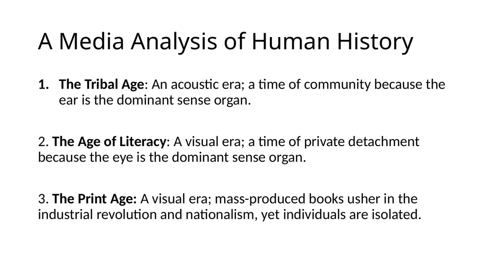 New Media Ecology Media Ecology is a theoretical - slide 11 of 23