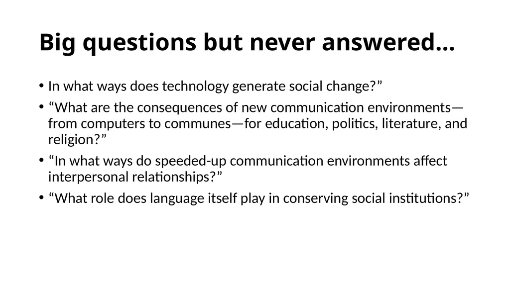New Media Ecology Media Ecology is a theoretical - slide 23 of 23