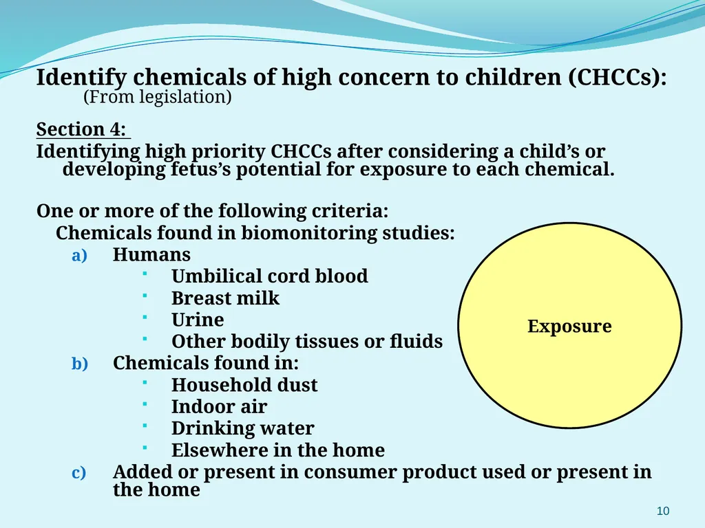 Selection and Prioritization of Chemicals for WA’s - slide 10 of 27