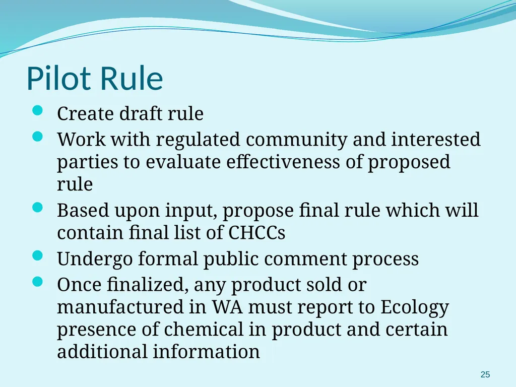 Selection and Prioritization of Chemicals for WA’s - slide 25 of 27